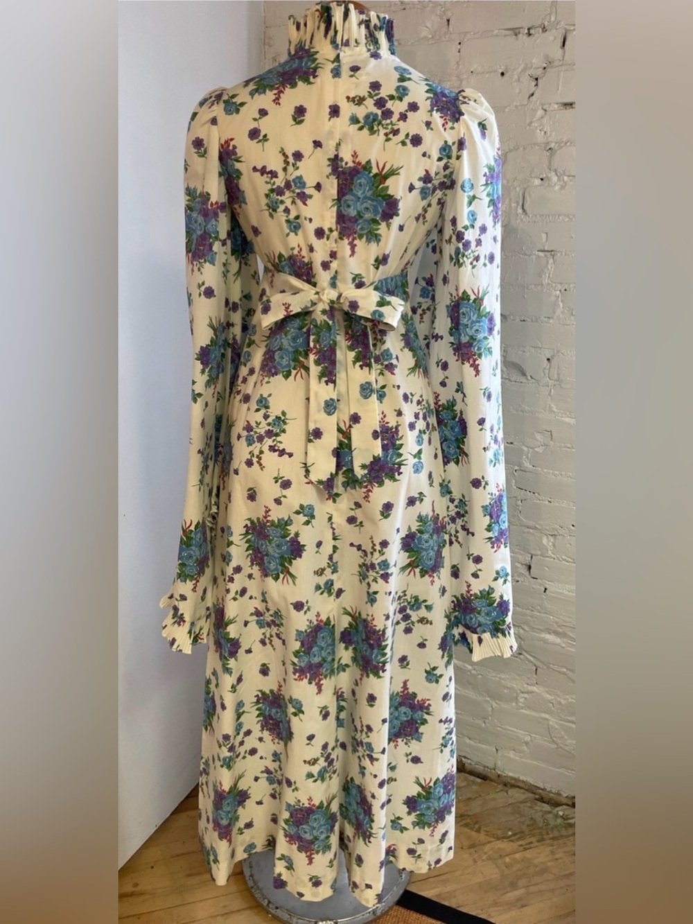Vintage Floral Bridgerton Gunne Sax Style Dress Cottagecore Grad Prom Bridal - Picture 3 of 11